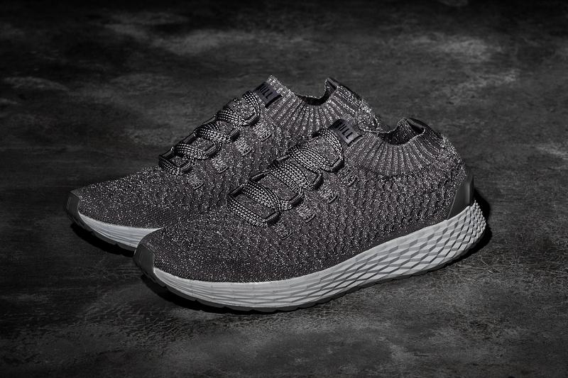 Dark / Grey Nobull Reflective Knit Runner Men's Running Shoes | CA H1074A